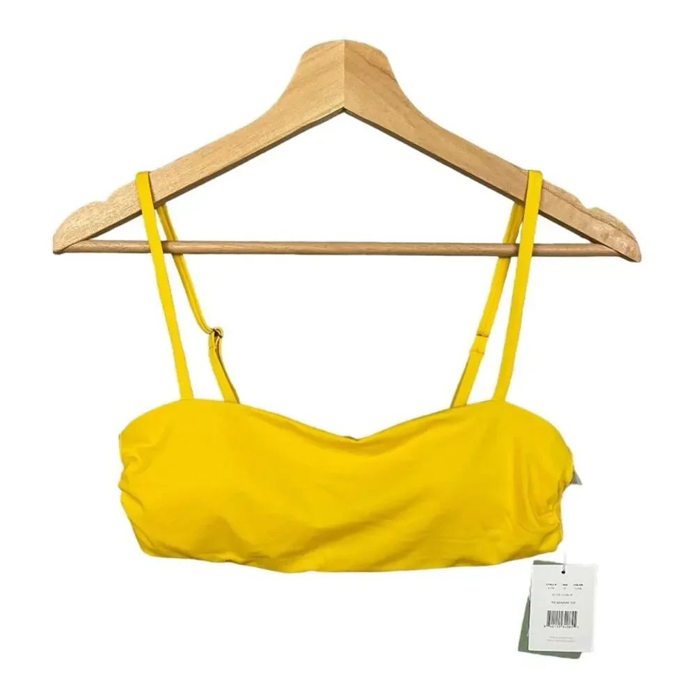 Andie‎ Swim The Tropez Bikini Top in Yellow Size M NWT